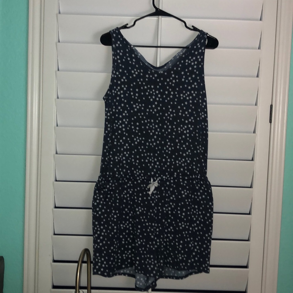 dark blue romper with stars